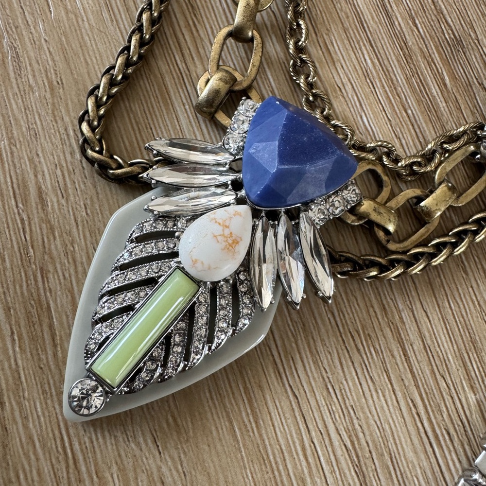 Chloe + Isabel Blue and Gold Necklace - Picture 2 of 3